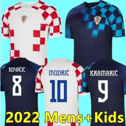 Croatia 2022-23 Thai Quality Soccer Jerseys PERISIC BREKALO KOVACIC KRAMARIC MODRIC REBIC MANDZUKIC BROZOVIC VLASIC LIVAJA PASALIC PETKOVIC Men Kids Jersey