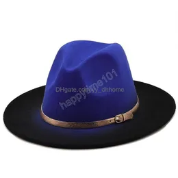 Cappelli a tesa larga Cappelli a secchiello Fedoras Bk Cappello Fedora in feltro per donna Uomo Donna Top Cappellino jazz Donna Uomo Cappelli Donna Uomo Bombetta Cappelli Aut Dh36O