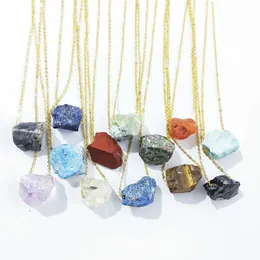 Pendants Ornaments Irregular Natural Large Raw Stone Crystal Pendant Necklace Miscellaneous Stone Gold Necklace