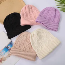 Damen-Wintermütze, modische Strickmützen, Baggy, übergroß, Slouch-Twist-Mütze, dicke warme Mützen, lässige Herren-Beanie-Kappe