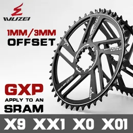 Bike Free Wheels łańcuchowe Wuzei 1mm3mm Offset Confset 30T 32T 34T 36T 38T 40T 42T MTB Rowerowe koła łańcuchowe GXP dla SRAM x9 xx1 x0 221130