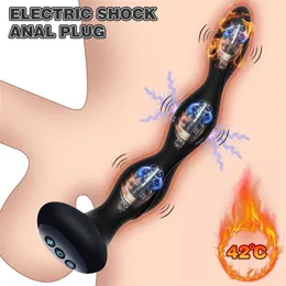 Sex Toy Massager 5-frequency Electric Shock Butt Plug Vibrator Anal Bead Female Masturbator Prostate Massager Erotic Toys for Women