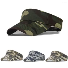 Berets Men's Camouflage Summer Sun Hats Tactical Army Empty Top Visor Cap Women Adjustable Outdoor Sports Cycling Tennis Beach Hat