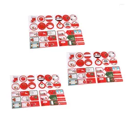 Gift Wrap 3pcs Sealing Label Paper Christmas Envelope Stickers Santa Name Assorted