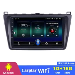 CAR DVD GPS Radio Player 9 Inch Android Auto Stereo för 2008-2014 Mazda 6 Rui Wing Head Unit Support Carplay Digital TV DVR Reomview Camera
