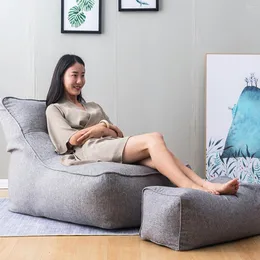 Pokrywa krzesła 2PC/zestaw dużych worków na sofy sofy okładki Brak podszewki wypełniające leniwe leniwe dorośli dzieci proste projektowanie