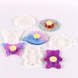 Candle Holders Silicone Mold Animals Shape DIY Epoxy Resin Tray Mould Holder Home Ornament