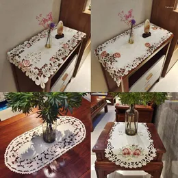 Table Mats Flower Lace Embroidery Place Mat Christmas Pad Dish Napkin Dining Placemat Cup Mug Tea Doily Kitchen Accessory