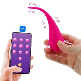 YL66 Sexspielzeug-Massagegerät für Frauen, 10-Frequenz-Silikon-Vibrator, App, drahtlose Bluetooth-Fernbedienung, vibrierendes Ei, G-Punkt, Muschi lecken, Massagespielzeug