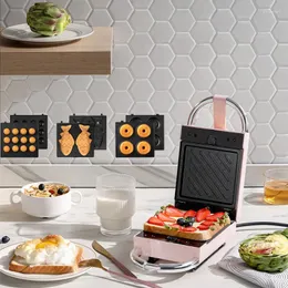 Brödtillverkare 220V Electric Sandwich Maker Waffle Multi-Baker Toaster Baking Breakfast Machine Takoyaki Donut Sandwichera