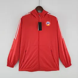22-23 Armenia Męska kurtka wypoczynkowa Sport Sport Windbreaker Jerseys Full Zapip z kapturem wiatrówki męskie logo mody logo