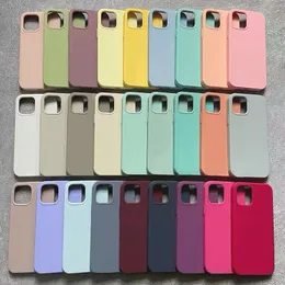Casos de telefone de silicone líquido à prova de arranhões luxuosos para iPhone 13 Pro máximo 14 mais 12 mini 11pro x xr xs 8 7 6s 3-em 1 Fibra de revestimento super choque à prova de queda capa original