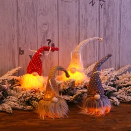 Julbelysning prydnad handgjorda svenska jultomten hängande ornament Xmas nyår glödande semesterdekor