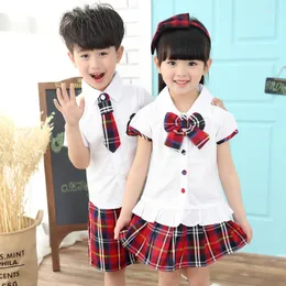 Clothing Sets 2022 Children Kids School Uniform Performance Clothes 3-14 Ages Boys And Girls Dance Set