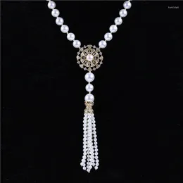 Hänge halsband elegant skal pärla halsband med blommor form mamma av pärlsmycken