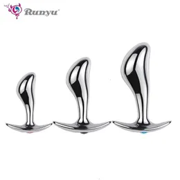 Sex Toy Massager Sex Toys Stainless Smooth Steel Butt Plug Tail Crystal Jewelry Trainer for Women/man Anal Dildo Adults Sex Shop