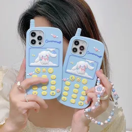 3d Kawaii S￶t japansk tecknad fodral Anime Animal Dog Phone Fall f￶r 14 13 12 11 Pro XS Max Xr X 7 8 PULS SE 3 Soft Cover