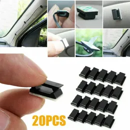 Car Organizer 20Pcs Auto Cable Self Adhesive Clips Wire Holder Drop Tie Cord Pack Universal Interior Accessories Product