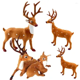 Рождественские украшения симулированный плюшевый олень лось стоящий сика