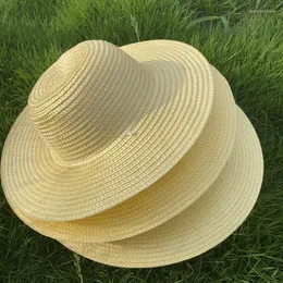 Berets Rayon Straw Hat Female Sunshade Arbor Day Farmers Beach Summer Children Sunscreen Construction Site Big Brim Male Sun Garden