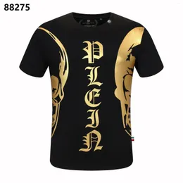 Männer T Shirts Sommer 2023 Casual Kurzarm T-shirt PP Diamant Muster Drucken Tees Tops Stil Herren Goldene Silber t-Shirt Große Größe