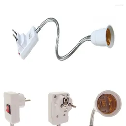 Lamphållare E27 Flexibel förlängningskonverterare LED -glödlampa Förlänga Adapter Socket Wall Bas Holder Screw EU Plug