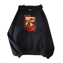 Мужские капюшоны Sword Art Online Retro harajuku Punk Pocket Пуловый пуловер с высоким качеством флисовой/зимней толстовки.
