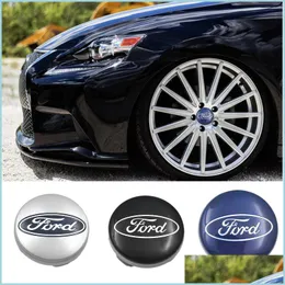 Hjulskydd för Ford Car Wheel Center Caps Rim Hub ers 54mm Emblem Logo Badge Fiesta Focus Fusion Escape Decorative CarstickerStore DHD19