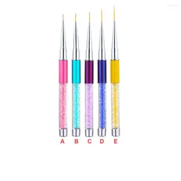 Nail Art Kits Brush Nails Painting Tool Convenient Simple Handheld Manicure Pen Drawing Accessories Fingernails Pens For Salon Golden