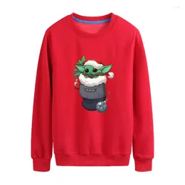 Herrtr￶jor yotee jul tr￶ja tecknad bild hoodie f￶rtjockar mode