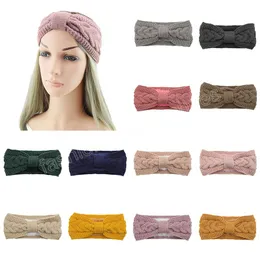 Scaldino invernale Fascia per capelli lavorata a maglia Turbante da donna Lana all'uncinetto Croce Ampia fascia per capelli elasticizzata Fascia per capelli Accessori per capelli