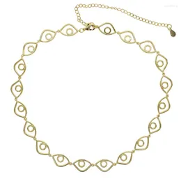 Choker Türkisches Auge Gliederkette 35 10 cm Halsketten Glückssymbol Party Geometrischer Schmuck für den Großhandel Benutzerdefinierte Halskette