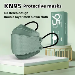 Máscara KN95 descartável com embalagem independente 2022 moda nova cor em forma de bico de peixe
