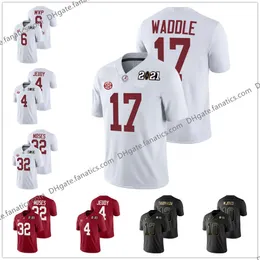 Camisas de futebol 2021-22 Alabama Crimson Tide College Football Jersey Custom 4 Jerry Jeudy 81 Cameron Latu 10 Mac Jones 2 Hurts 92 Quinnen Williams 55