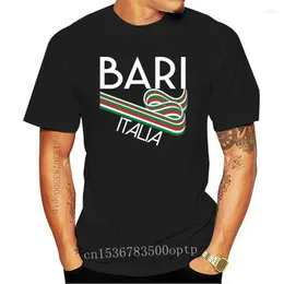 Camisetas masculinas camisa engraçada homem novidade feminino tshirt bari italia estilo retrô italy roupas de lembrança