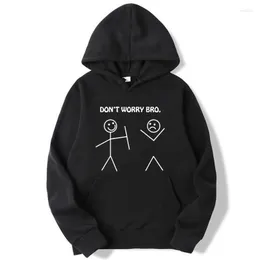 Erkek Hoodies Endişelenme Bro Moda Markası Erkekler/Kadınlar 2022 Sonbahar Erkek Sıradan Sweatshirts Sold Renk Takipleri Sweatshirt Tops