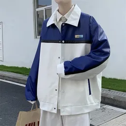Мужские куртки кожаная университетская одежда Pu Cloding Cloding Fashion Air Pilot Overcoate Racing Print Jacket Slim Baseball Form 220930