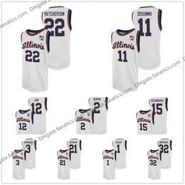 O basquete universitário usa Illinois Fighting Illini 2021 College Basketball Swingman Jersey Custom Ayo Dosunmu 21 Kofi Cockburn 1 Trent Frazier Andre Curbelo 33