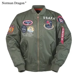 Męskie kurtki USAFA Print Army Patches Spring Streetwear Jacket Coats Mens Flight Windbreaker 220930