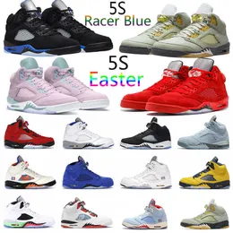 Jumpman 5 5s mens basketball shoes Racer Blue Easter Concord Michigan Red Suede Sail Wolf Gray Fire Red Moonlight White Com designer shoe OG
