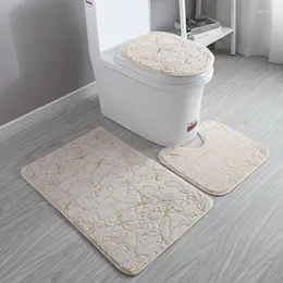 Teppiche Home Wohnzimmer Badezimmer WC-Vorleger-Set Gold bedruckter rutschfester Teppich Schlafzimmer Dusche Bad