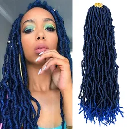 Cabelo de crochê Nu locs de 18/24 polegadas para mulheres negras Atualizar cabelo de deusa pré-loop Nu Soft extensões de trança de cabelo LS25
