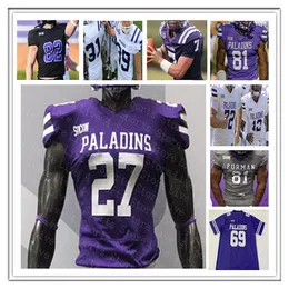 Ncaa College Furman Paladins FU 축구 유니폼 Tyler Huff Jace Wilson Dominic Roberto Devin Abrams Myion Hicks Ryan Miller Joshua Harris Wayne Anderson Jr. Dean 4XL