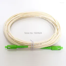 Equipamento de fibra óptica White SingleMode simplex 3.0mm 10 metros SC/APC Jumper Cable Patch Cord