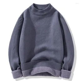 Men's Sweaters Mens Japan High Neck Sweater Oversize Plush Thick Winter Vintage Boys Sports Knitted Pullovers Long Sleeve Knitwear 4xl