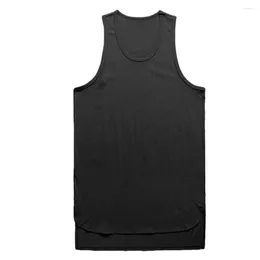 Men's T Shirts Running Vest Men Irregularity Casual Sport Pure Color Sleeveless Tank Fitness Sports Tigh High Quality Gym Gilet