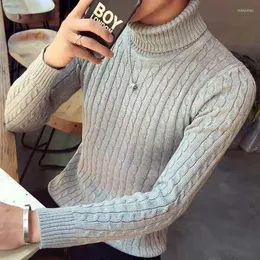 Męskie swetry 2023 Mężczyźni jesienne zima koreańska koreańska solidna golownik pullover męski szczupły ciepły gęsty kaszmirowy sweter sweter 5xl e564