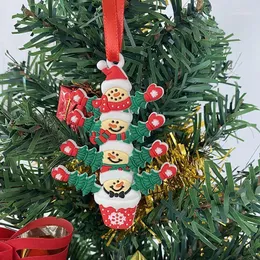 Juldekorationer träd dekorat hänge party ren diy snögubbe namn krukväxt familjen droppe 2022