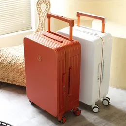 Suitcases Fashion Wide Trolley Suitcase Universal Silent Wheel Travel Rolling Luggage Cabin Password Case