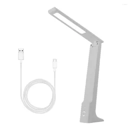 Tischlampen Augenpflege Leselampe Klappschlafzimmer 3 Modi zum Lernen Touch-Steuerung Anti-Blau USB-Lade-LED-Schreibtischlampe Schlafsaal